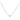 14K White Gold Petite Bezel Diamond Chevron V-Bar Necklace