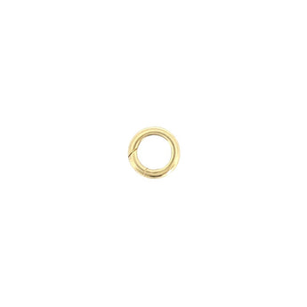 14K Yellow Gold Round Hinged Clasp / Charm Holder