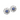 Estate 10K White Gold Sapphire Flower Earrings