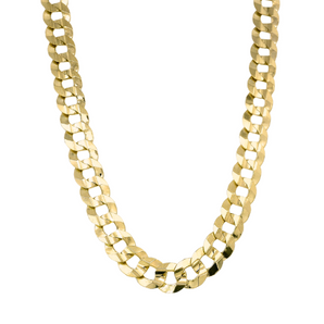 10K Yellow Gold 6.75mm Flat Curb Chain Measuring 22.75"