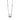 Estate 14K White Gold Blue Topaz Adjustable Necklace