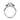 Gabriel & Co. Amerie 14K White Gold Round Sapphire Engagement Ring Semi Mount