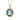 Retro 18K Yellow Gold Aquamarine Diamond and Sapphire Statement Necklace