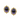 Estate 14K Yellow Gold Cabochon Amethyst Filigree Stud Earrings