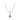  Estate 14K White Gold Pink Sapphire and Diamond Pendant