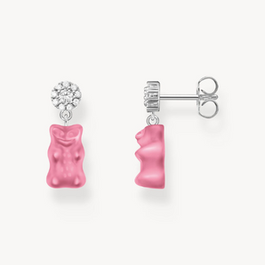 THOMAS SABO x HARIBO Silver Ear Studs with Goldbears Pink