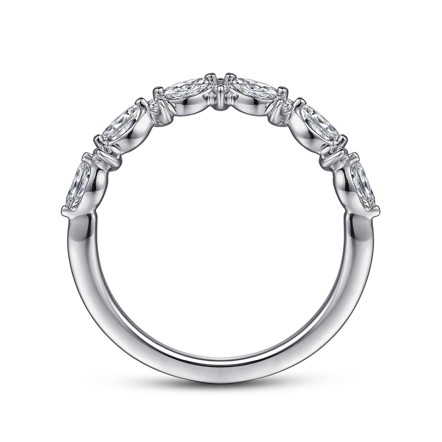 Gabriel & Co Curved Diamond Anniversary Ring