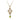 Antique Art Nouveau Birks 14K Yellow Gold Seed Pearl and Peridot Lavalier Pendant