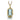 Antique Art Deco 14K Yellow Gold Aquamarine Ornate Pendant