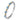 Gabriel & Co. 14K Yellow Gold and 925 Sterling Silver Bujukan Blue Topaz Open Bangle Bracelet