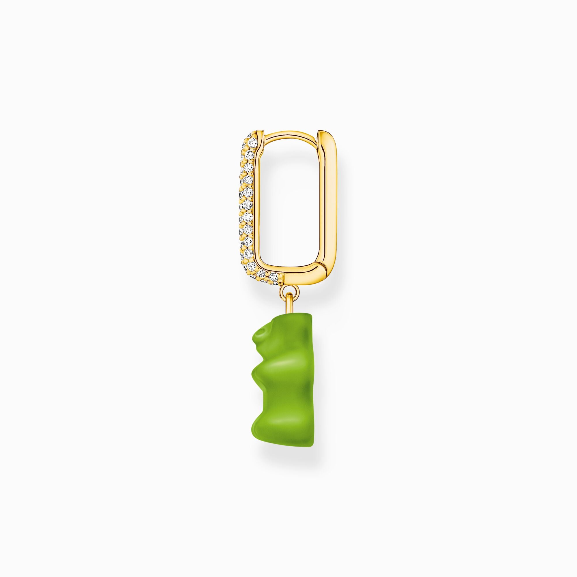 THOMAS SABO x HARIBO: Large Single Creole with Goldbear Green, Vermeil