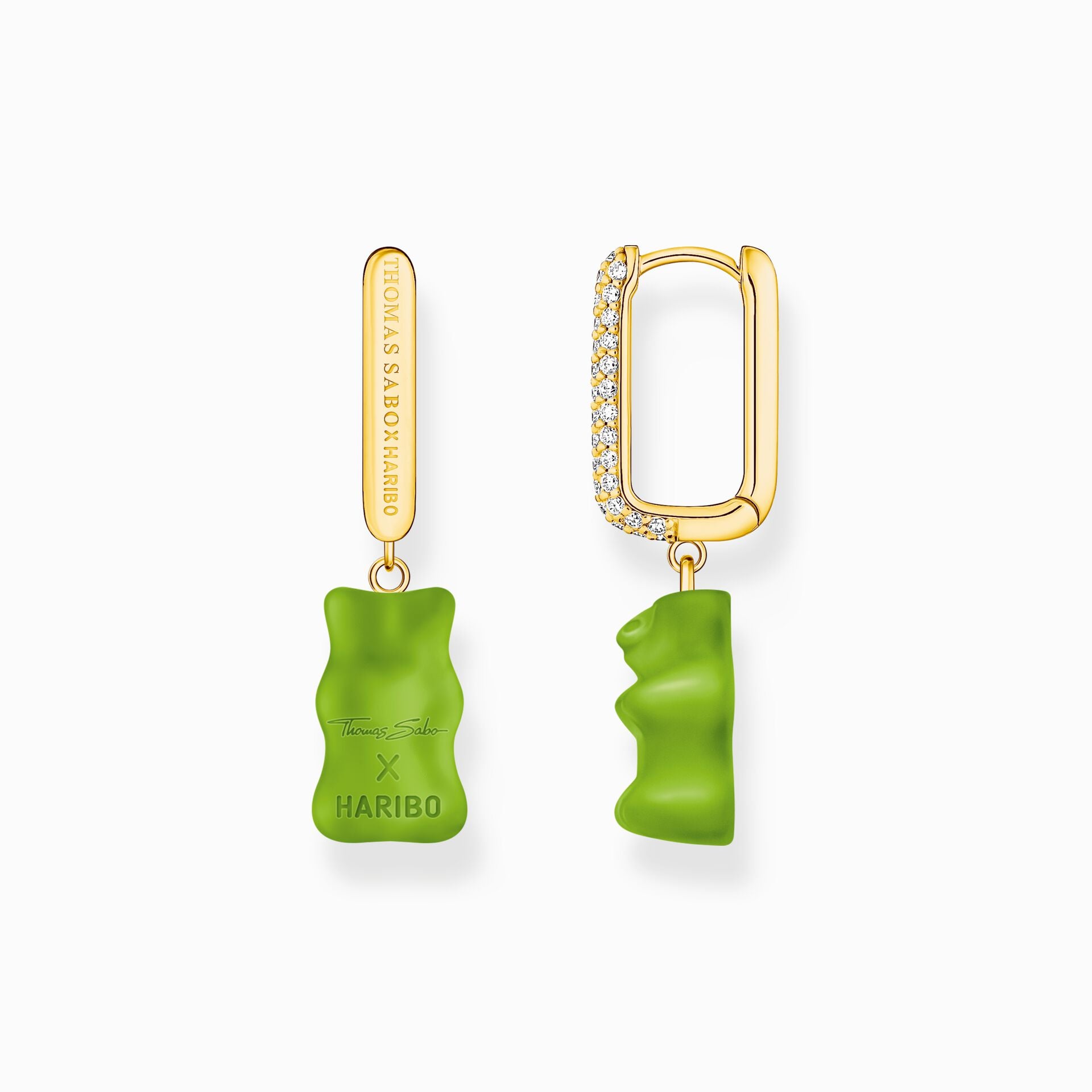 THOMAS SABO x HARIBO: Large Single Creole with Goldbear Green, Vermeil