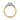 Gabiel & Co. 14K White-Yellow Gold Oval Three Stone Diamond Engagement Ring