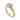 Gabriel & Co. Alesandra 14K Yellow Gold Half Bezel Round Three Stone Diamond Engagement Ring