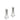Estate 10K White Gold Diamond Drop Bar Earrings
