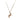 Estate 10K Yellow Gold Opal Leaf Pendant Necklace