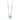 Estate 14K White Gold Blue Topaz Adjustable Necklace