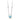 Estate 14K White Gold Blue Topaz Adjustable Necklace