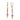 Estate 14K-18K Yellow Gold Pink Sapphire and Diamond Drop Earrings