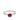 Estate 18K White Gold Oval Ruby and Diamond Ring
