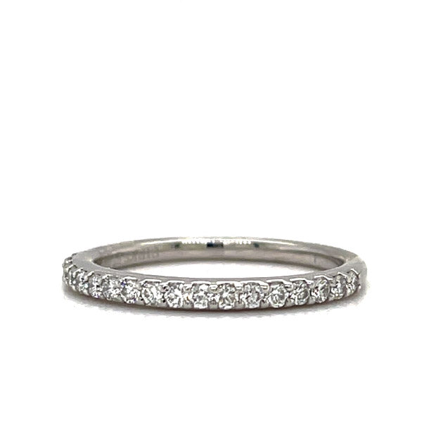 Estate Birks Platinum Diamond Half Eternity Band Ring