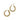 A pair of gold hoop earrings with a Greek key pattern border