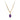 Estate 10K Yellow Gold Amethyst and Diamond Pendant