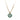 Estate 10K Yellow Gold Emerald and Diamond Floral Sunburst Cluster Pendant