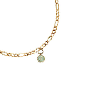 Estate 14K Yellow Gold Jade Sphere Charm Pendant