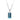 Estate 18K White Gold Aquamarine and Diamond Pendant