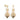 Estate 18K Yellow Gold Floral Filigree Chandelier Drop Earrings