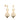 Estate 18K Yellow Gold Floral Filigree Chandelier Drop Earrings