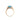 Vintage 10K Yellow Gold Blue Topaz and Diamond Ring