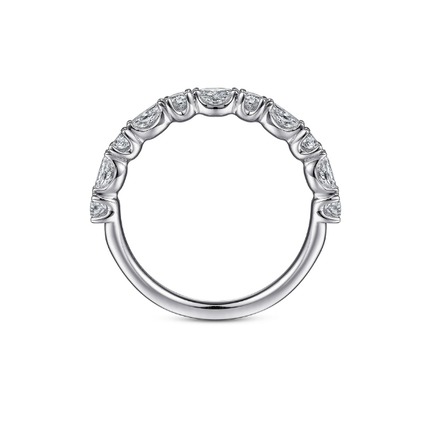 Gabriel & Co. Marquise Round Diamond Anniversary Ring