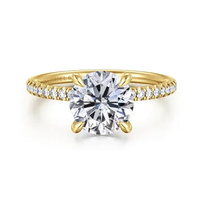 Gabriel & Co. Stasia 14K Yellow Gold Round 0.22ctw Diamond Engagement Ring