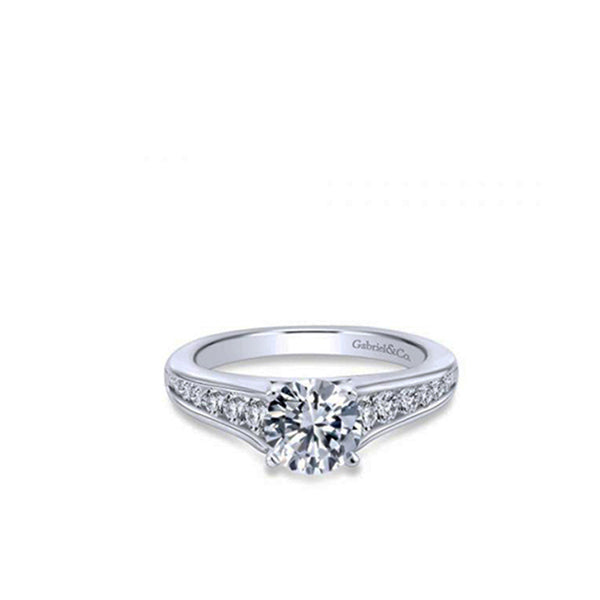 Gabriel & Co. 14K White Gold Round Diamond Engagement Ring