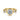 Gabriel & Co. 14K Yellow Gold Round Three Stone Bezel Set Diamond Engagement Ring