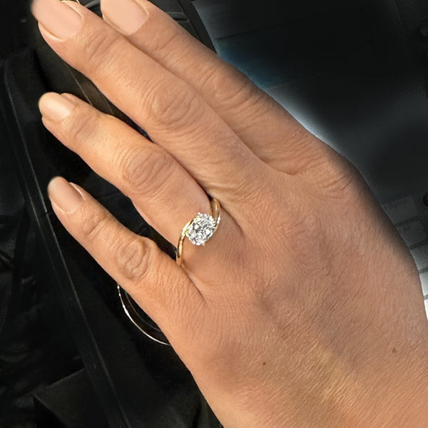 Gabriel & Co Oval Diamond Split Shank Engagement Ring