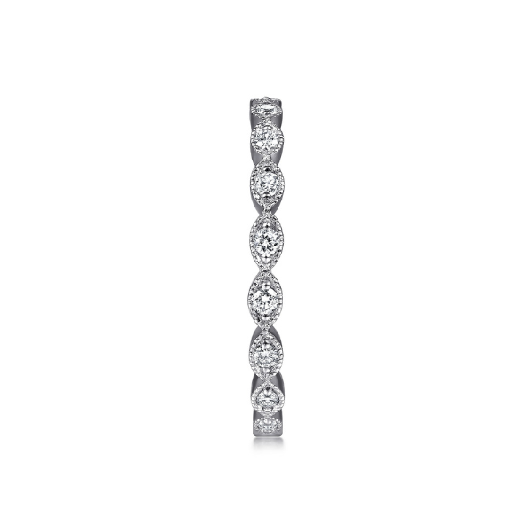 Gabriel & Co. Dainty Marquise Station Diamond Ring