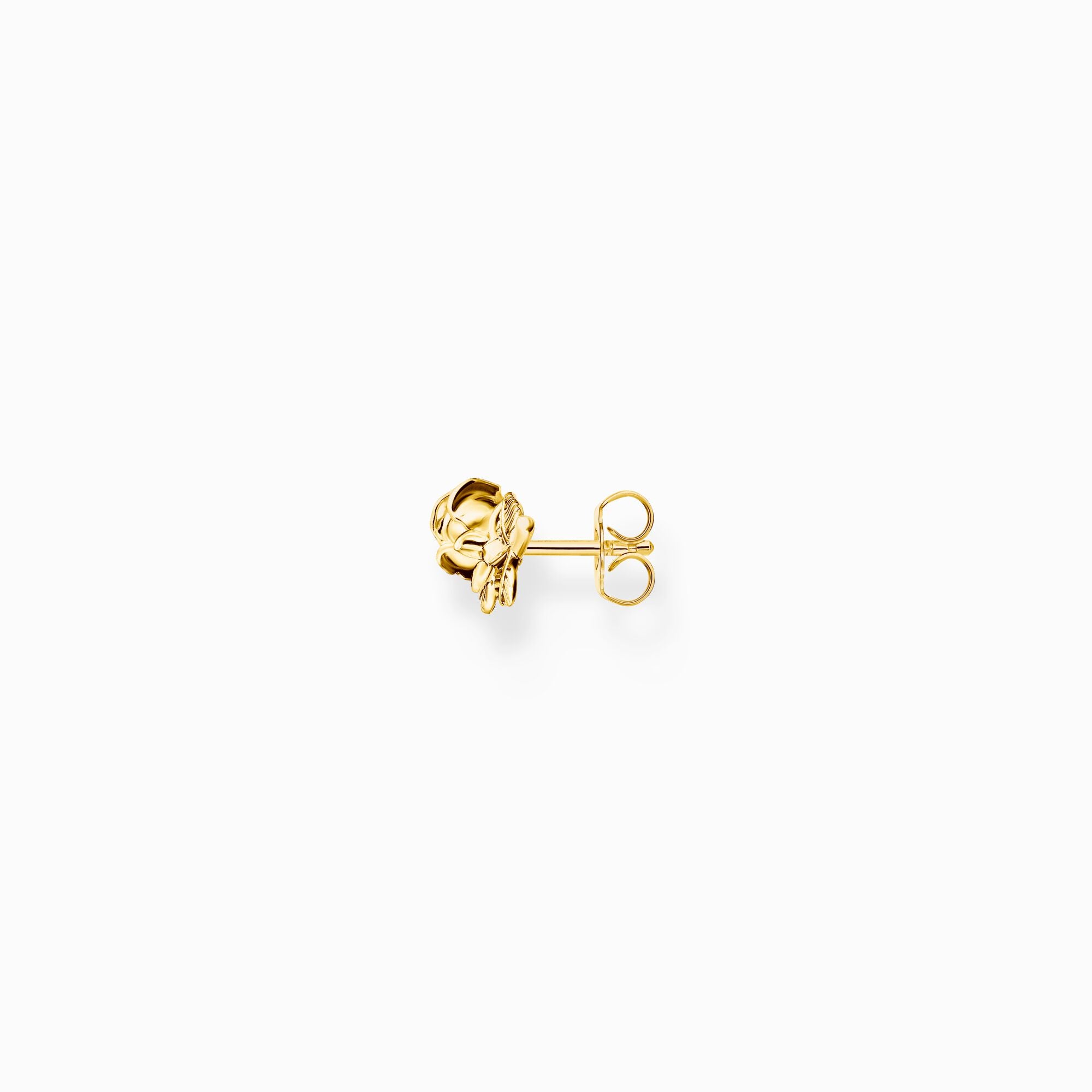 Thomas Sabo Sterling Silver Gold-Plated Rose Earring Studs