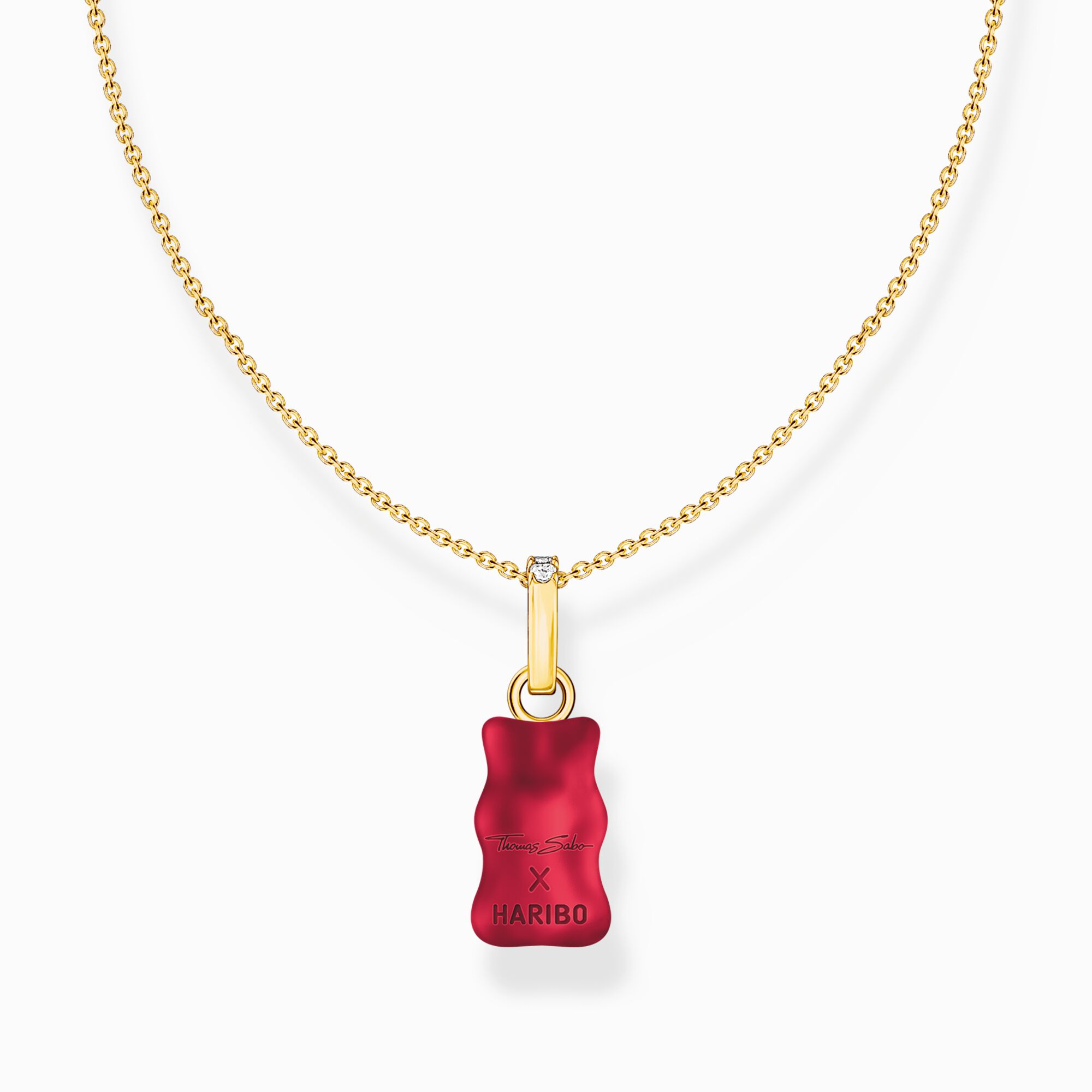 THOMAS SABO x HARIBO: Necklace With Goldbear Red, Vermeil