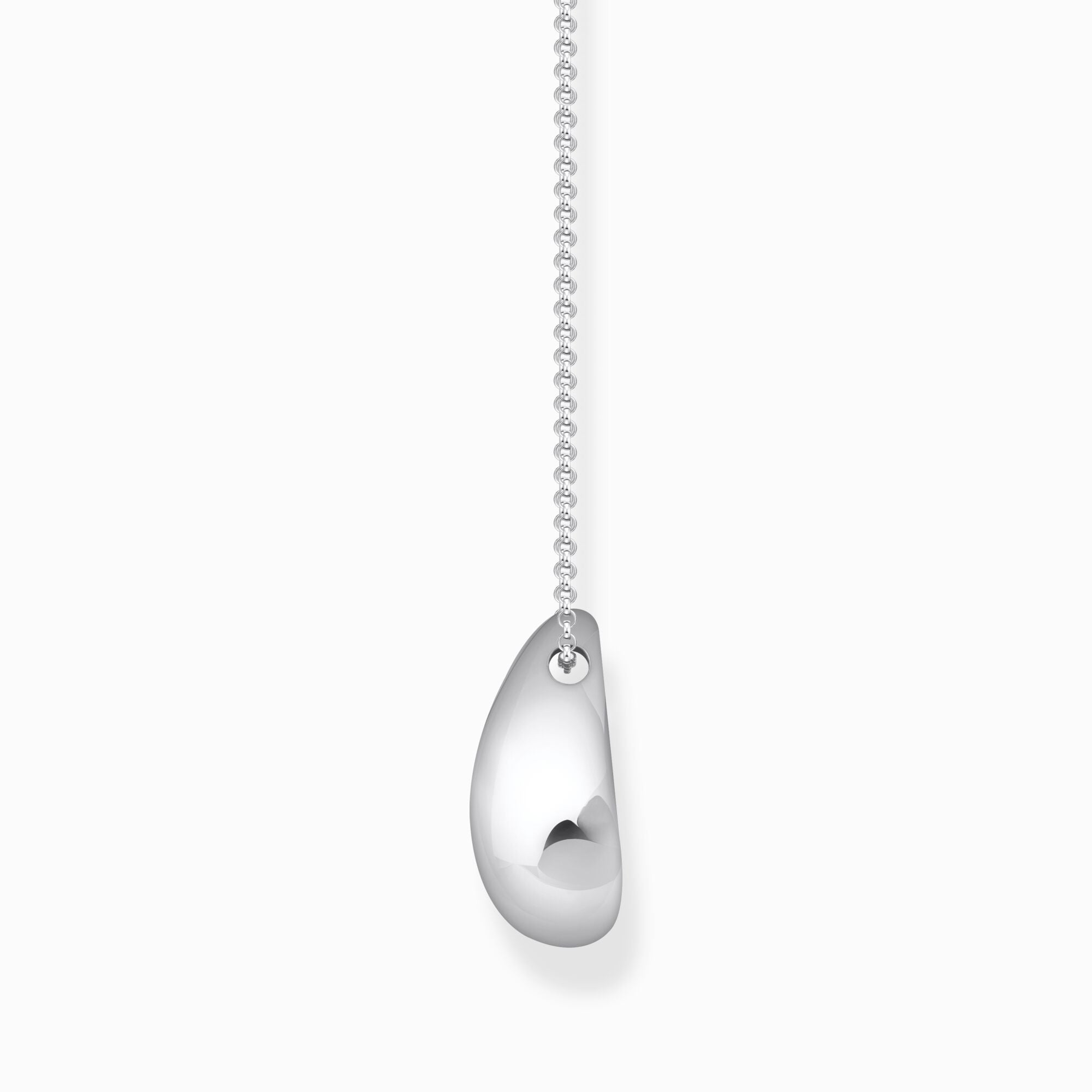 Thomas Sabo Sterling Silver Necklace With Domed Drop Pendant