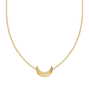 Thomas Sabo True Romance Gold Plated Sterling Silver Moon Pendant