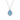 Gabriel & Co.  925 Sterling Silver Bujukan Swiss Blue Topaz Teardrop Pendant Necklace