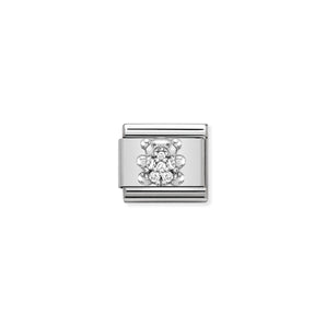 Nomination Italy Composable CL SYMBOLS steel Cubic zirconia and 925 sterling silver WHITE Teddy Bear