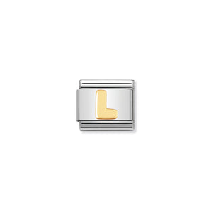 Nomination Italy Composable Classic ALPHABETH stainless steel Cub. zirc and 925 sterling silver L