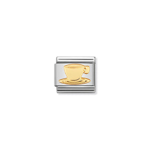 Nomination Italy Composable Classic DAILY LIFE in stainless steel with 18k gold (05_Coffee cup)