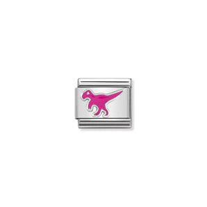 Nomination Italy Composable Classic SYMBOLS in stainless steel enamel and 925 sterling silver Dinosaur