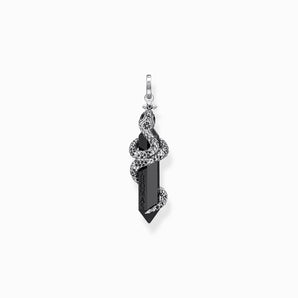 Thomas Sabo Sterling Silver Pendant Blackened Onyx Snake