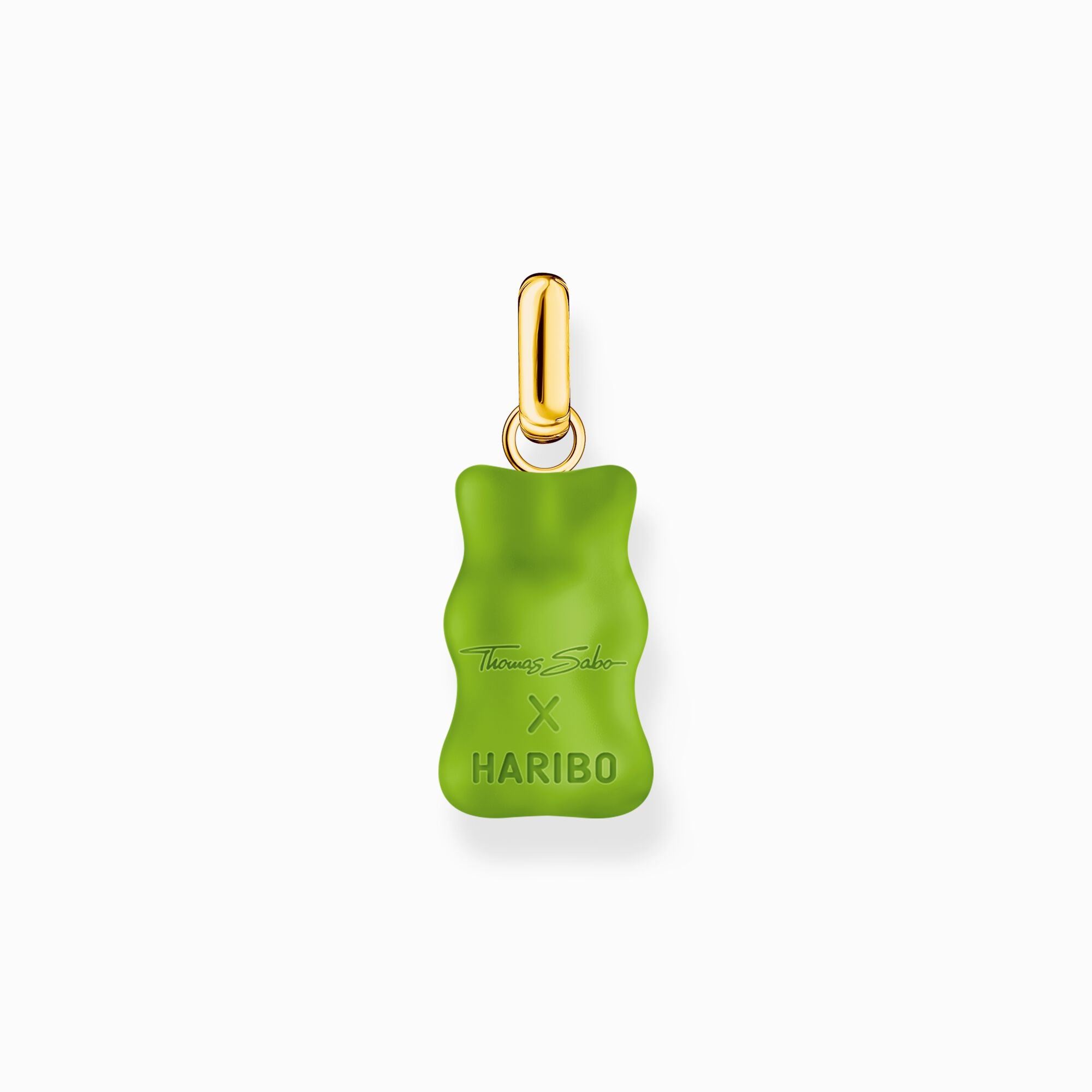 THOMAS SABO x HARIBO: Large Goldbear Green Pendant, Vermeil